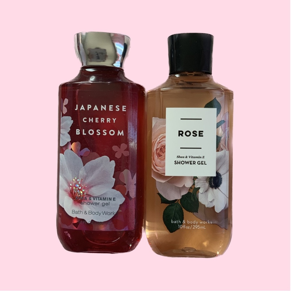 COPY - Lot of 2 Bath & Body Works ‘Rose’ & ‘Japanese Cherry Blossom’ Shower Gels